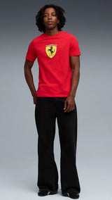 PUMA Scuderia Ferrari sportswear coloured shield tee in rosso corsa - rosso corsa