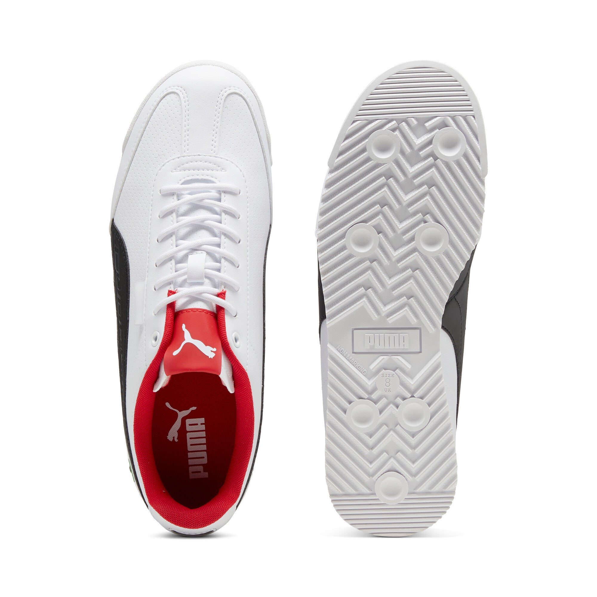 Puma scuderia Ferrari roma via sneakers in white and black - Side View 02