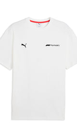 Puma F1® ESS+ relaxed graphic tee in white - Front View