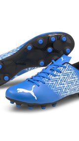 Puma tacto fg/ag men's football boots in blue - Front View