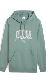 Puma class hoodie in green moon - Front View