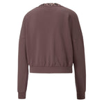 Puma safari glam crew training sweatshirt women in purple - Back View