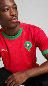 PUMA Morocco 2025 home jersey in red and archive green - Model Shot 02