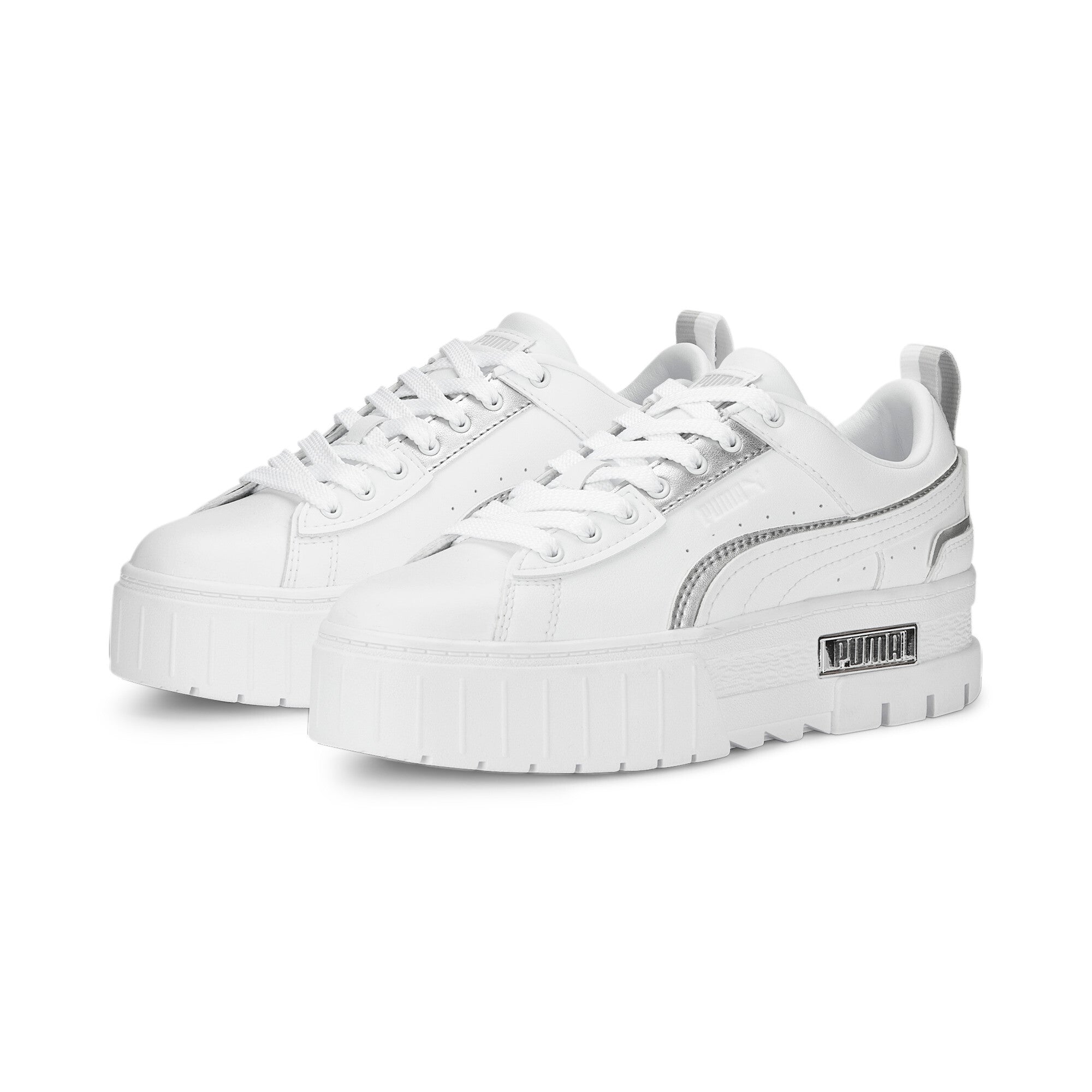 Puma mayze ut metallic sneakers in white - Front View