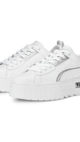 Puma mayze ut metallic sneakers in white - Front View