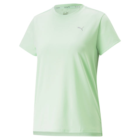 PUMA running run favourite heather tee in green