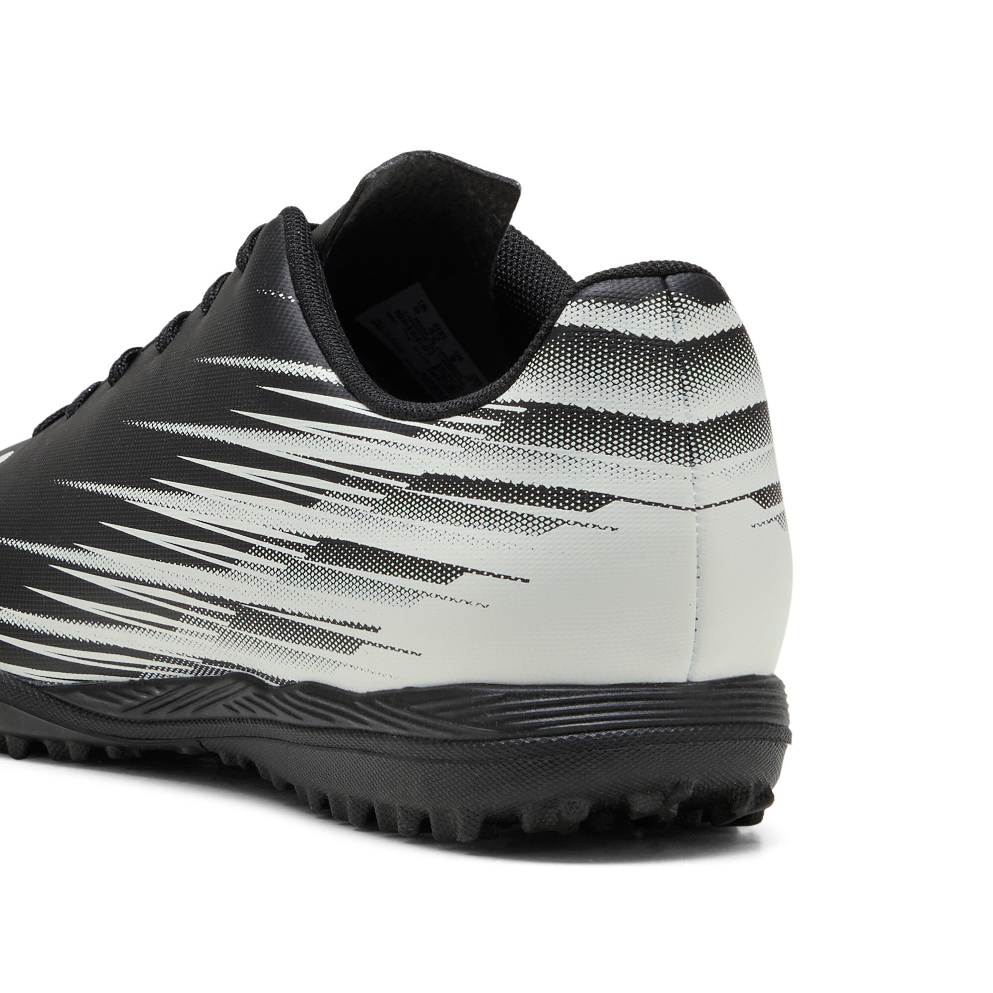 PUMA ATTACANTO II TT football boots men in black and white — back view