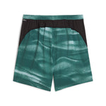 Puma VELOCITY all-over print 7" running shorts in green moon - Back View