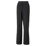 Puma modest activewear wide leg training pants in black - Front View