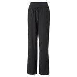Puma modest activewear wide leg training pants in black - Front View