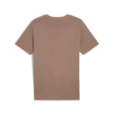 Puma graphics no.1 logo tee in totally taupe - Back View
