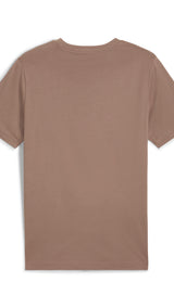 Puma graphics no.1 logo tee in totally taupe - Back View