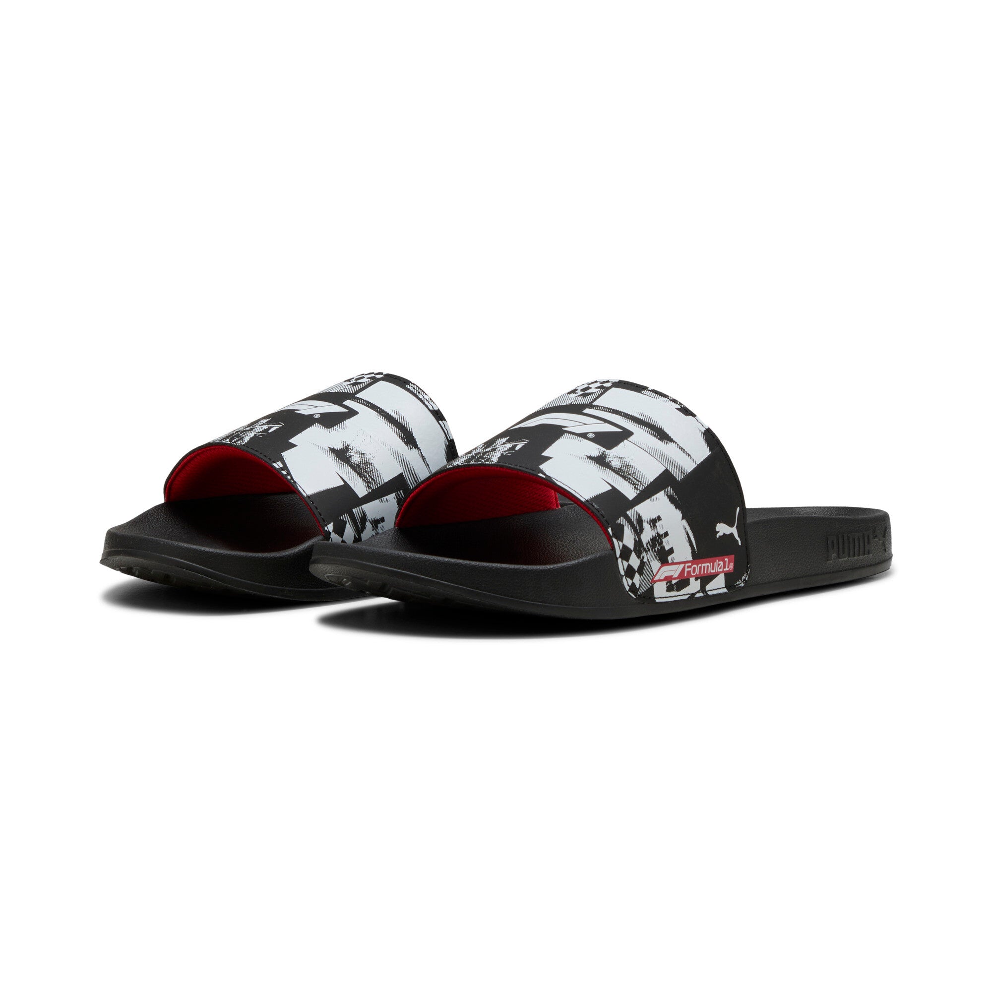 Puma swimming F1® leadcat 2.0 logo sandals in black - Front View