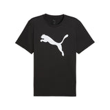 PUMA TAD ESSENTIALS solid cat tee men (525921) in black — front view