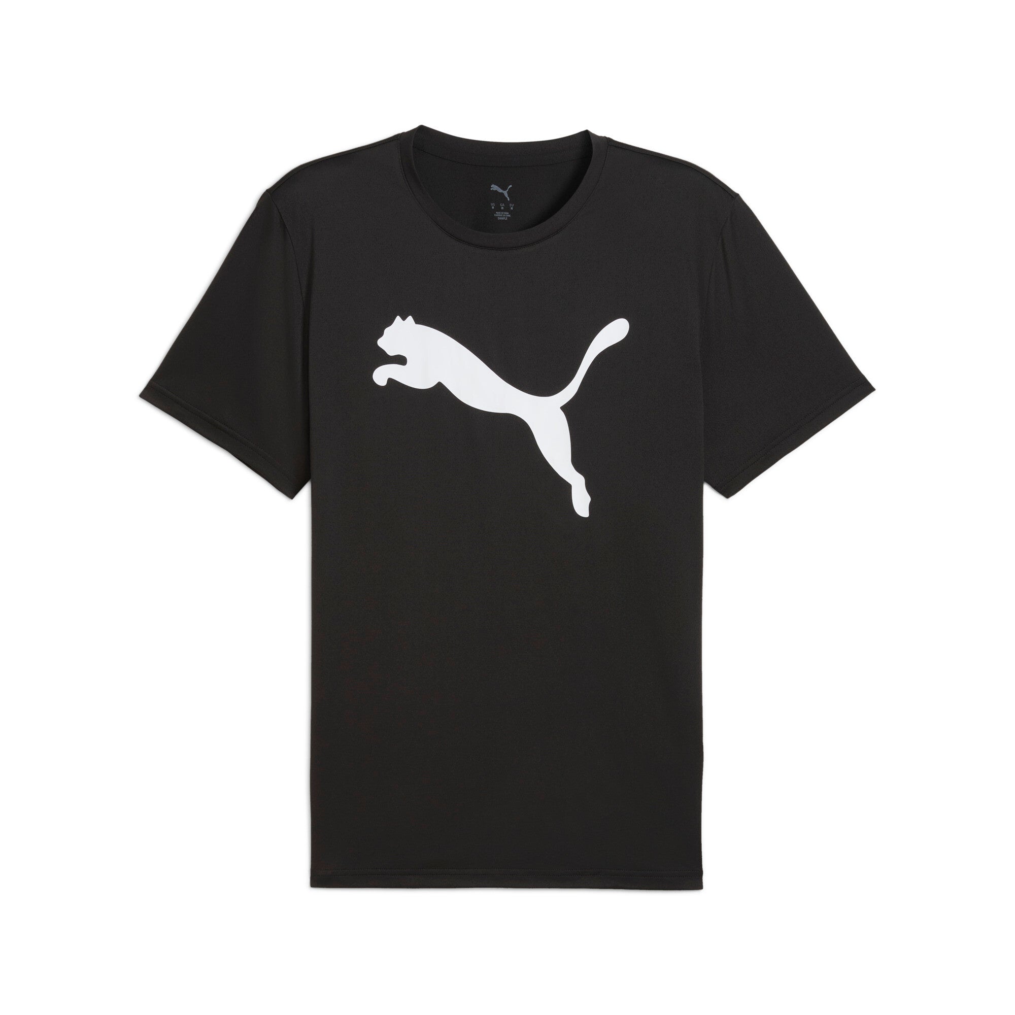 PUMA TAD ESSENTIALS solid cat tee men (525921) in black — front view