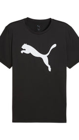 PUMA TAD ESSENTIALS solid cat tee men (525921) in black — front view