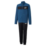 Puma polyester tracksuit youth in blue - Front View