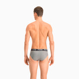 Puma basic men's briefs 2 pack in black - Model Shot 03