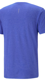 Puma running run favourite heather tee in blue - Back View