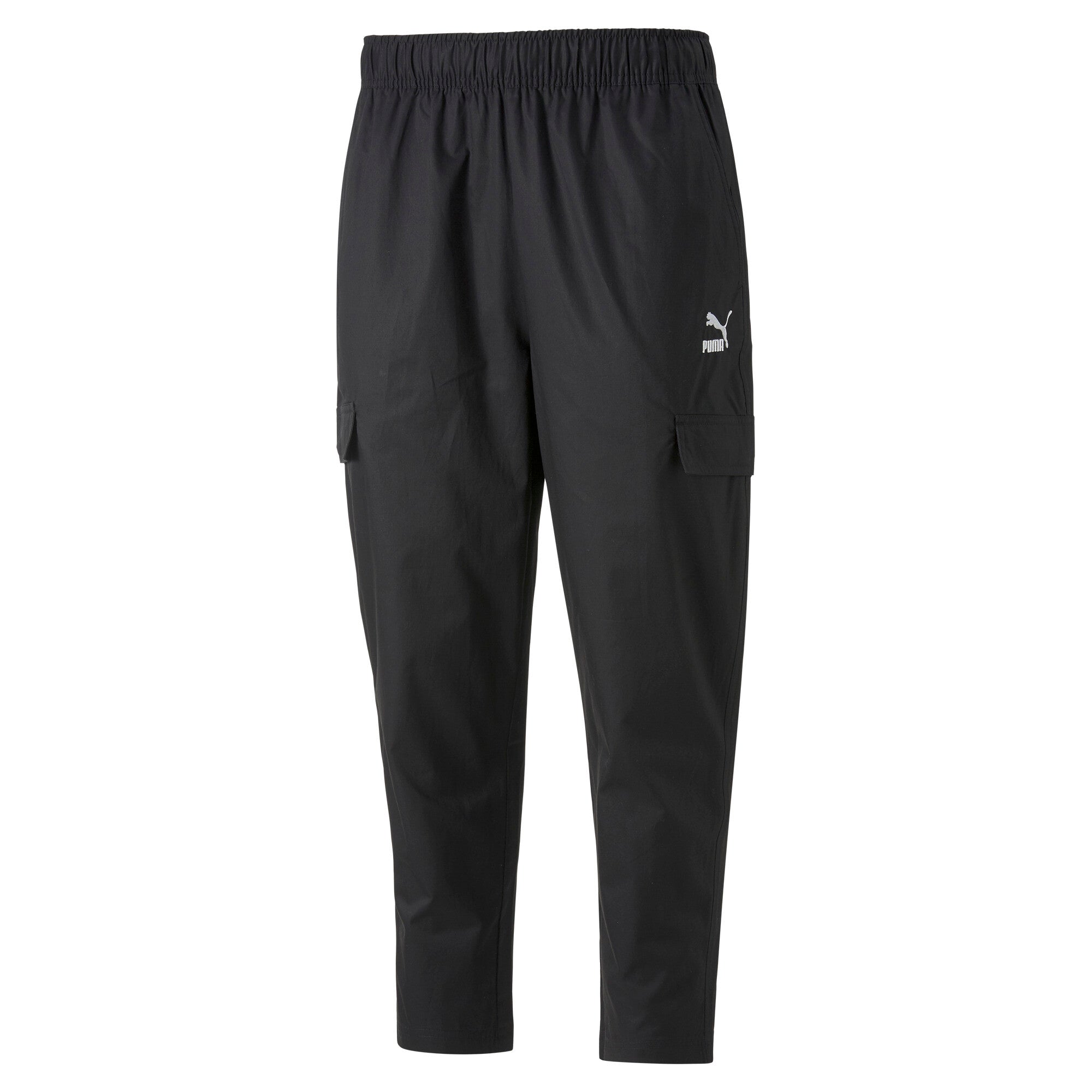 Puma classics woven pants in black - Front View