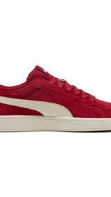 Puma smash 3.0 sneakers in dark crimson and warm white - Side View 03