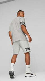 Puma power shorts men in gray - Model Shot 02