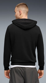 PUMA AC milan ftblculture hoodie men in black and white — model shot 2