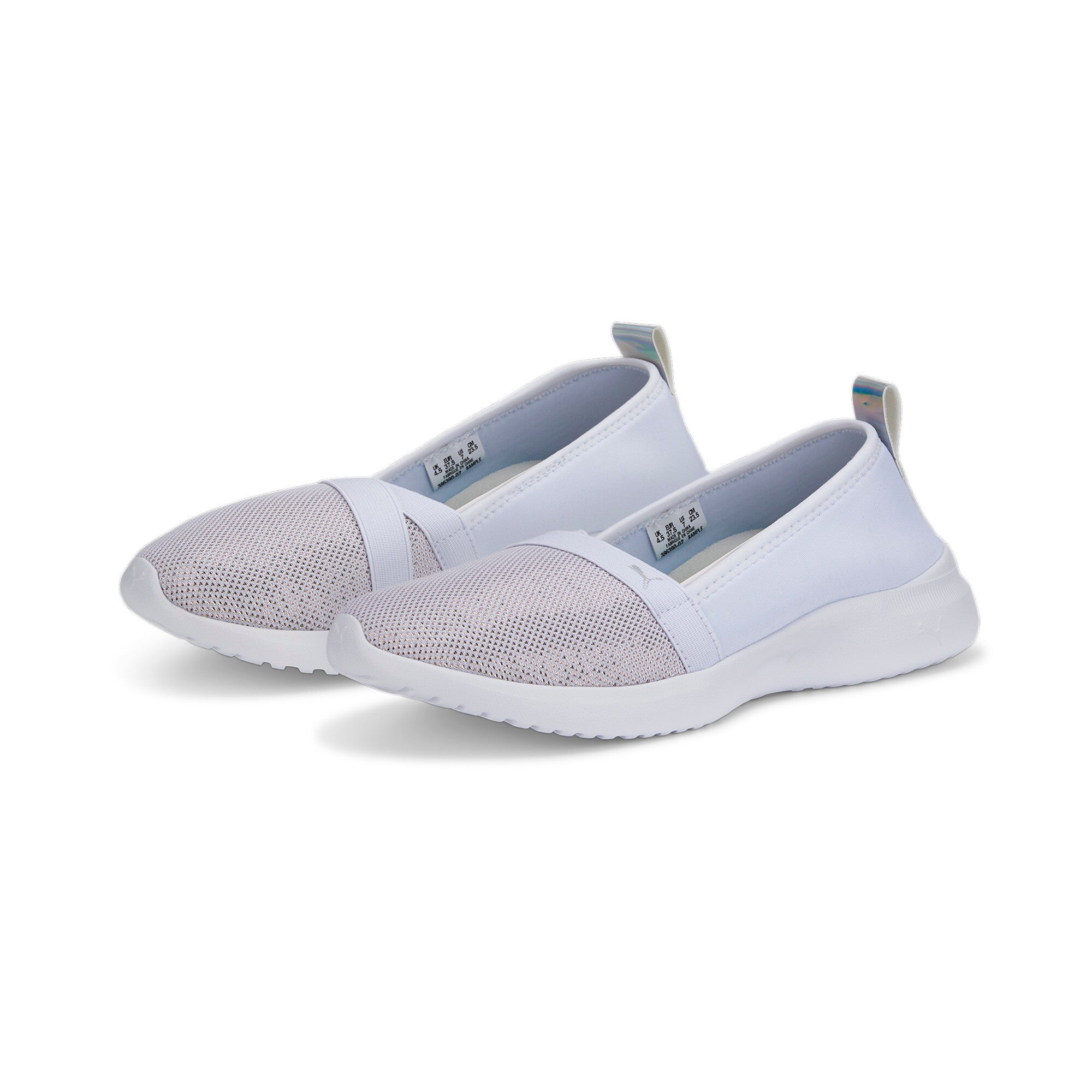 Puma adelina shine sneakers in white - Front View