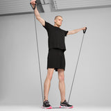 PUMA TAD ESSENTIALS heather cat tee men in black heather — model shot 3