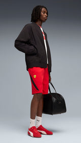 PUMA scuderia ferrari PM1 shorts men in rosso corsa — model shot 3