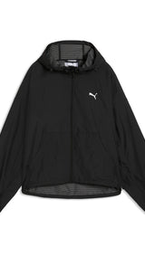 PUMA PUMATECH sense oversized windbreaker women in black — front view