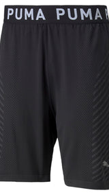 Puma training formknit seamless 7" shorts in black - Front View