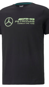 Puma mercedes-amg petronas motorsport f1 logo tee men in black - Front View