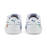 Puma smash v2 home school sneakers kids in white - Back View