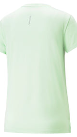 Puma run favourite heather running tee women in black - Back View