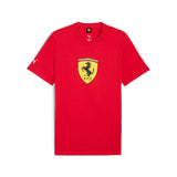 PUMA Scuderia Ferrari sportswear coloured shield tee in rosso corsa - rosso corsa