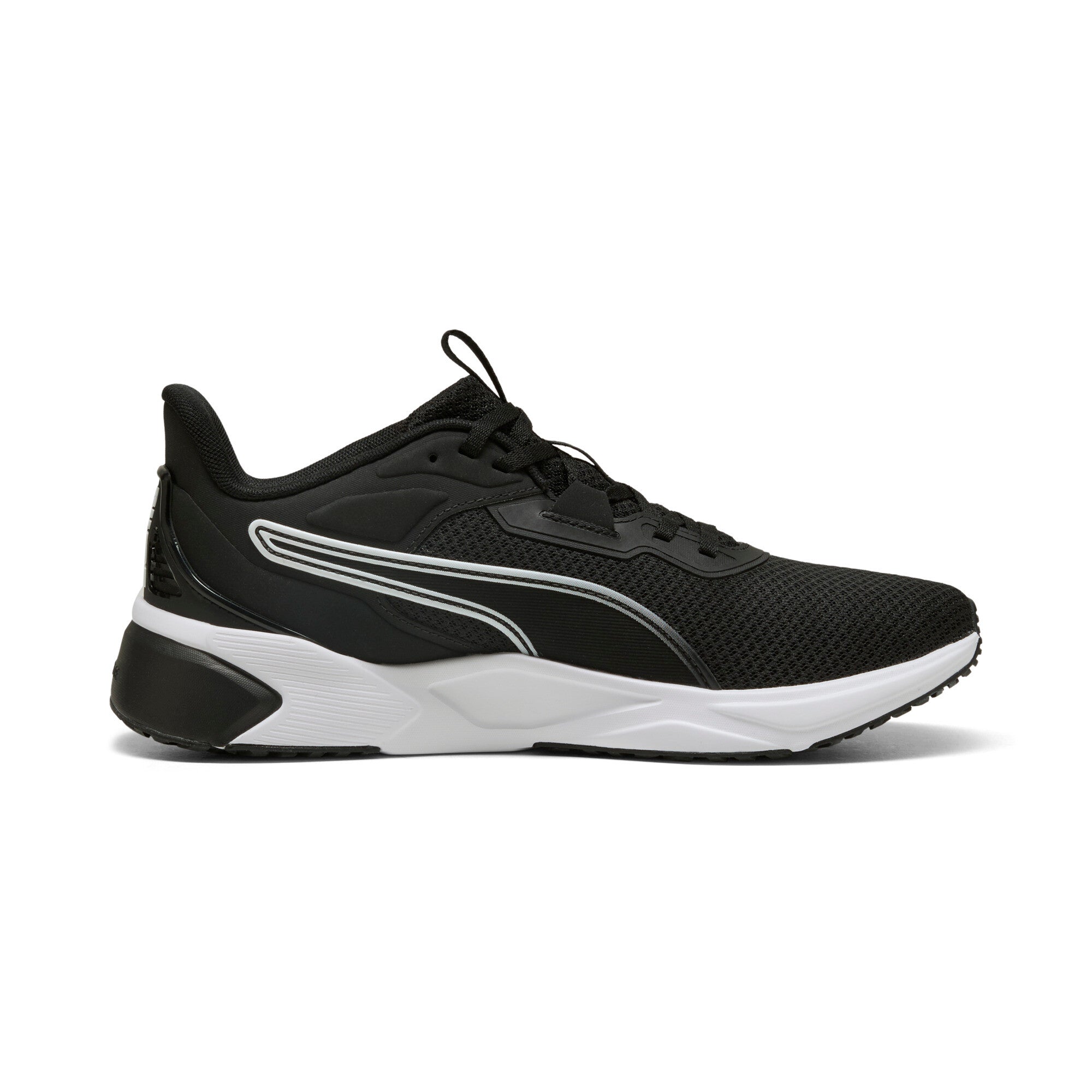 PUMA disperse XT 4 training shoes in black and white — side view 3