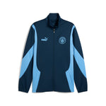 Puma manchester city ftblNRGY+ jacket in marine blue and blazing blue - Front View