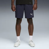 Puma teamFINAL football shorts in navy and white - Model Shot 01