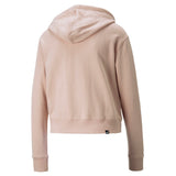 Puma her full-zip hoodie women in black - Back View