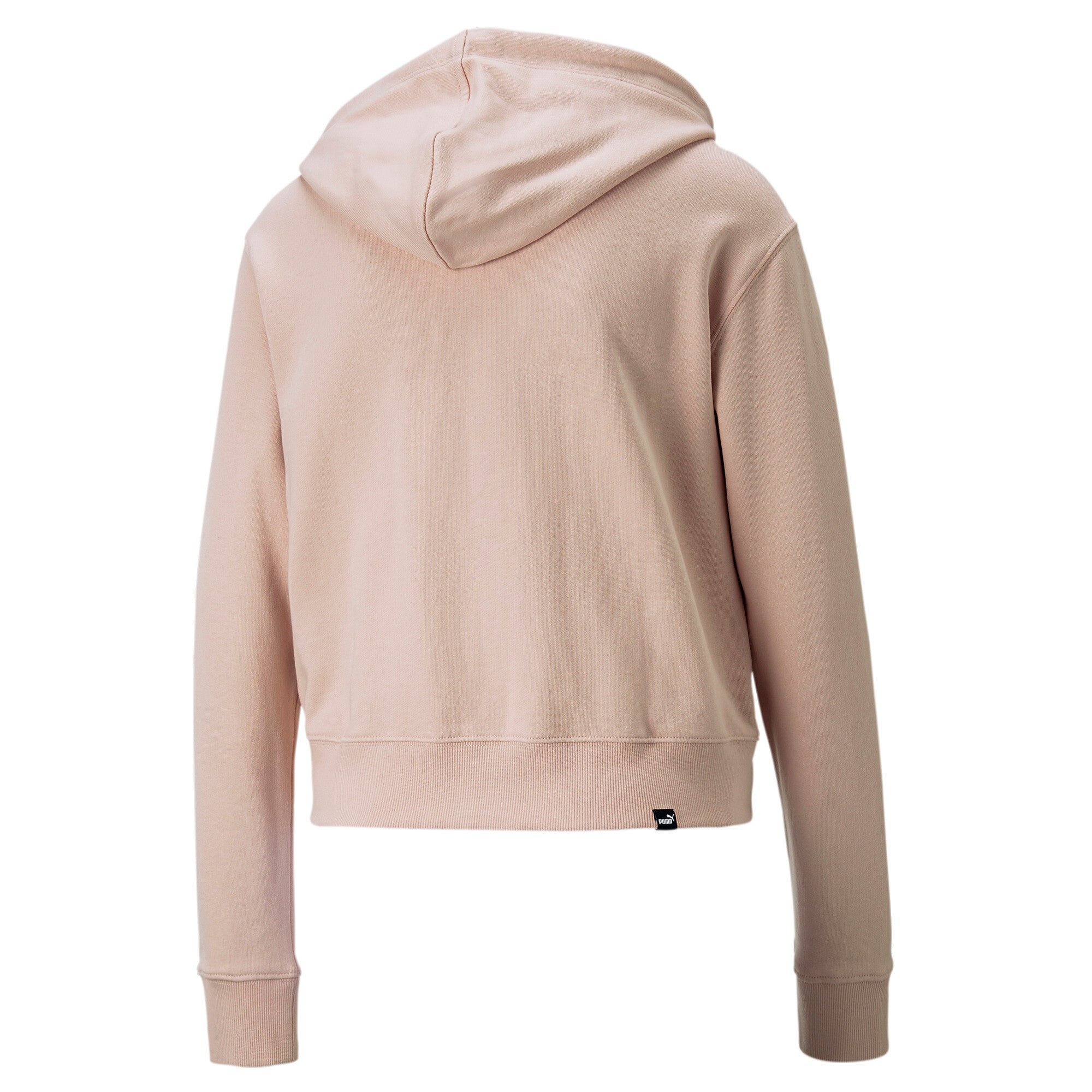 Puma her full-zip hoodie women in black - Back View