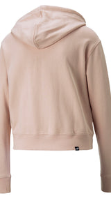 Puma her full-zip hoodie women in black - Back View