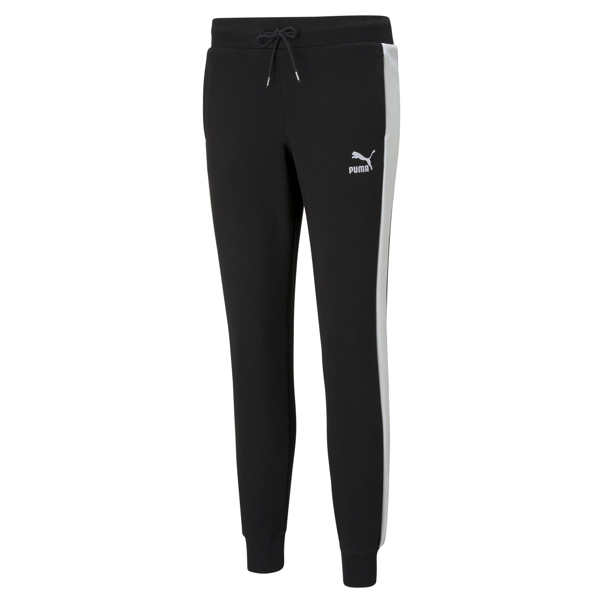 Puma iconic t7 women's track pants in black - Front View