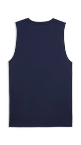 PUMA TAD ESSENTIALS sleeveless tank men in navy — back view