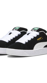 Puma suede XL sneakers in black and white - Front View