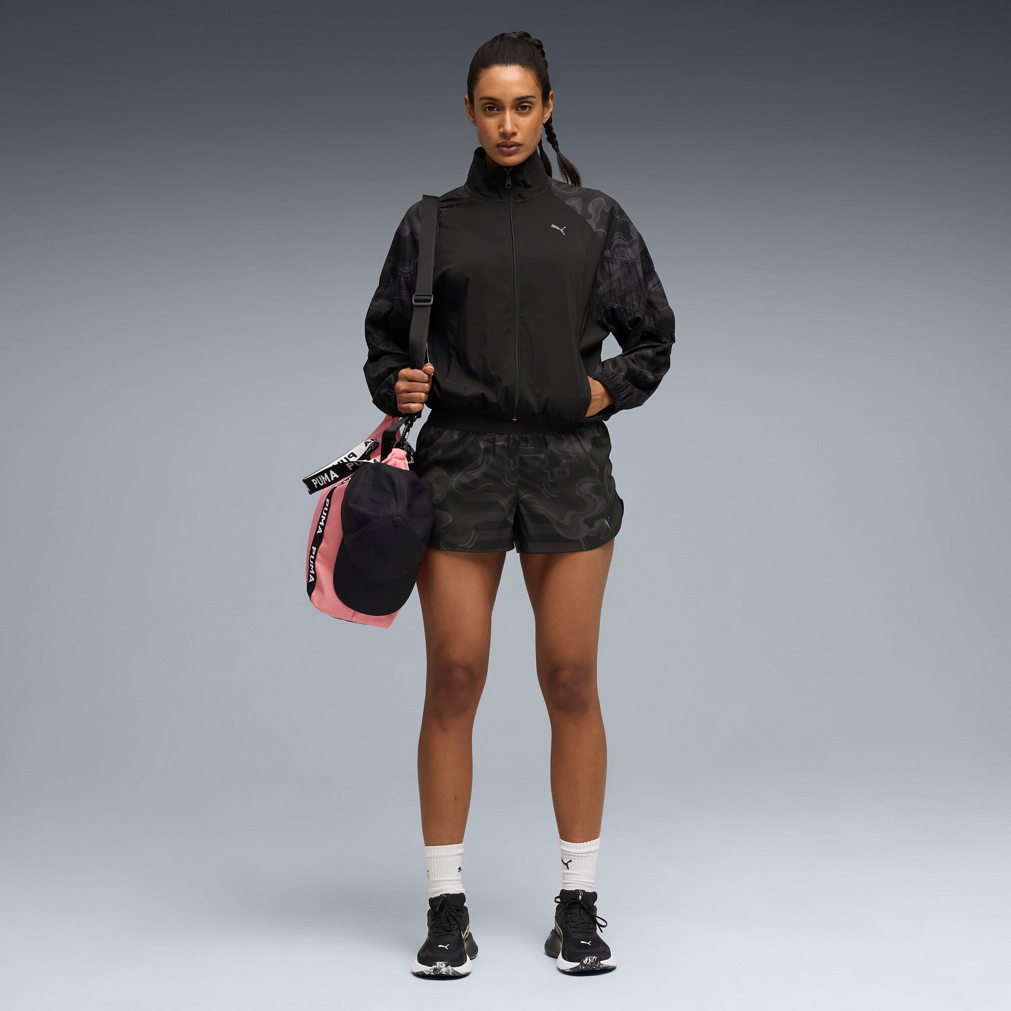 PUMA league 3" training shorts women in black — model shot 3