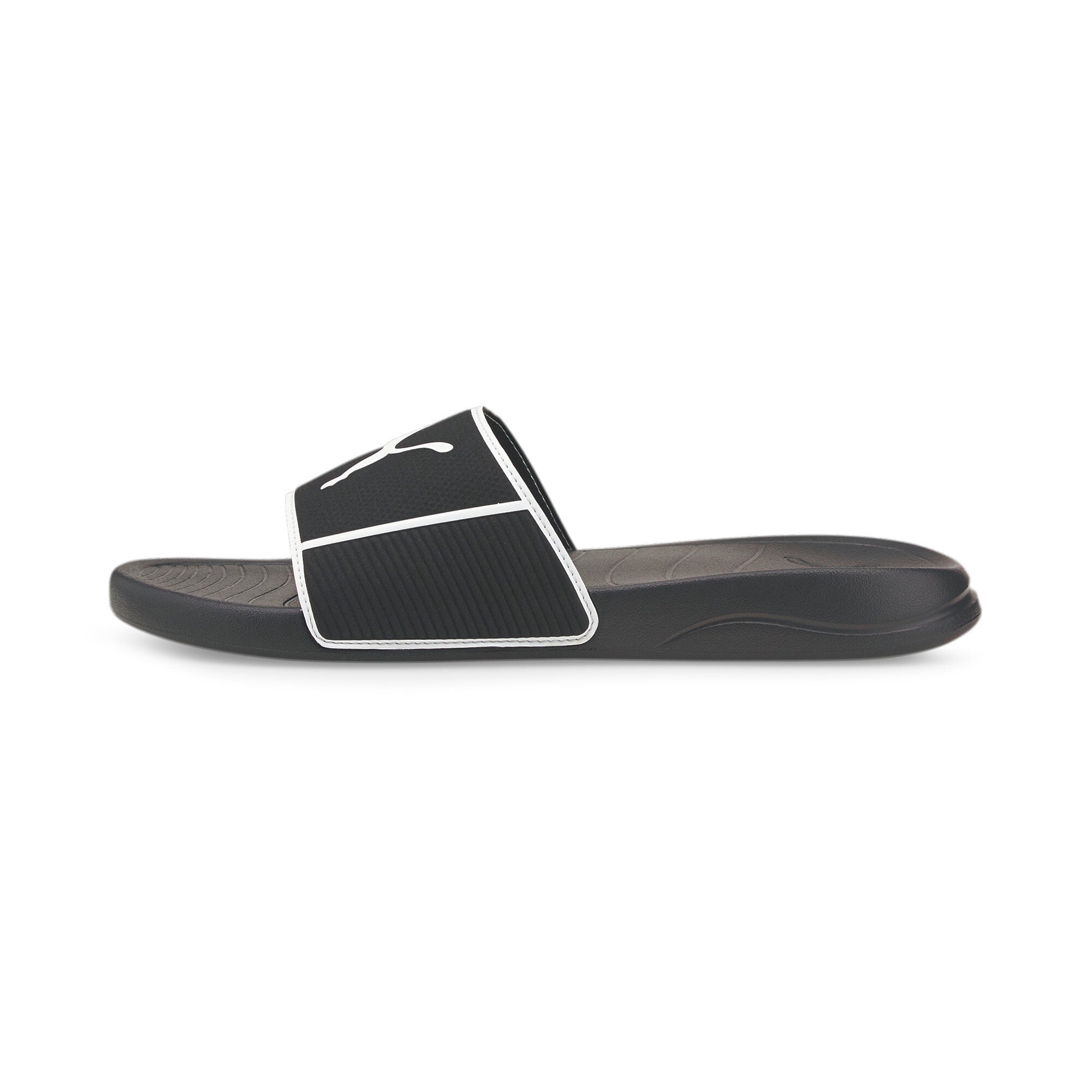 Puma popcat 20 shower sandals in black - Side View 01