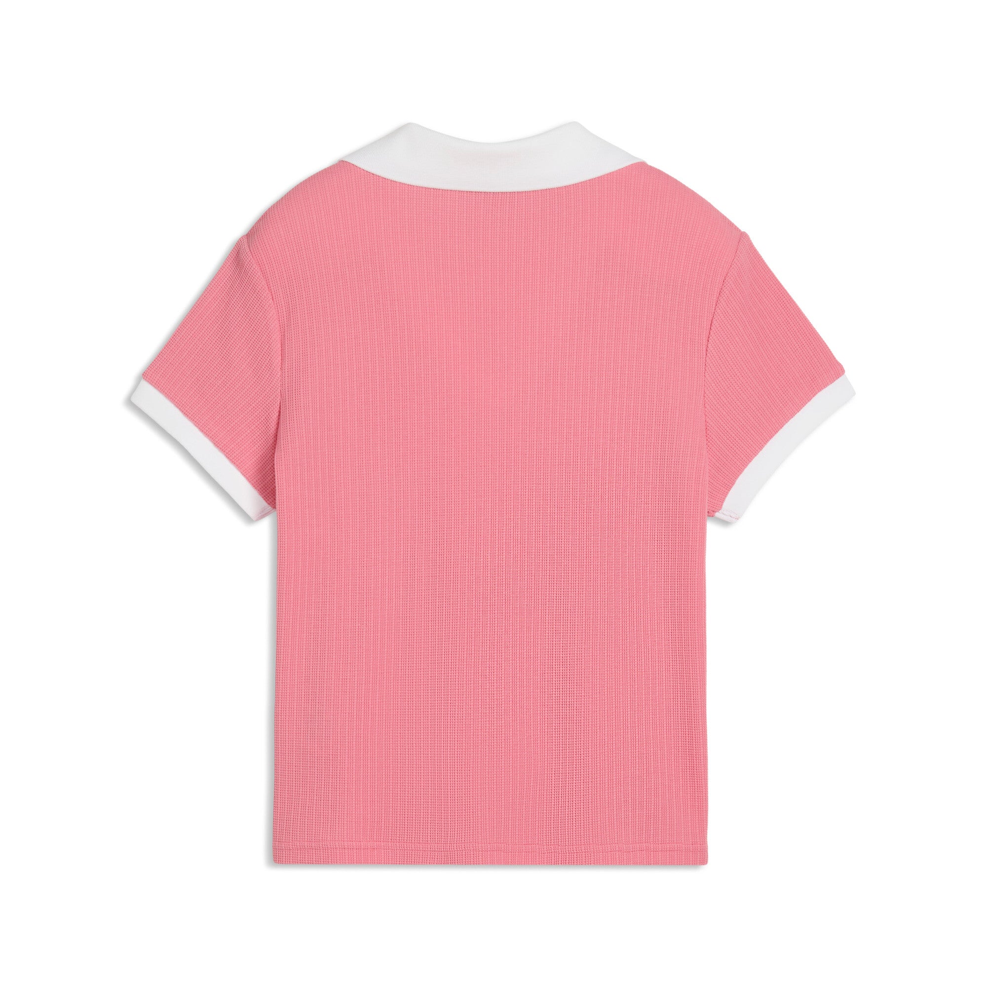 PUMA wardrobe essentials polo women in wild pink — back view