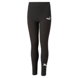 Puma essentials+ logo lab leggings youth in black - Front View