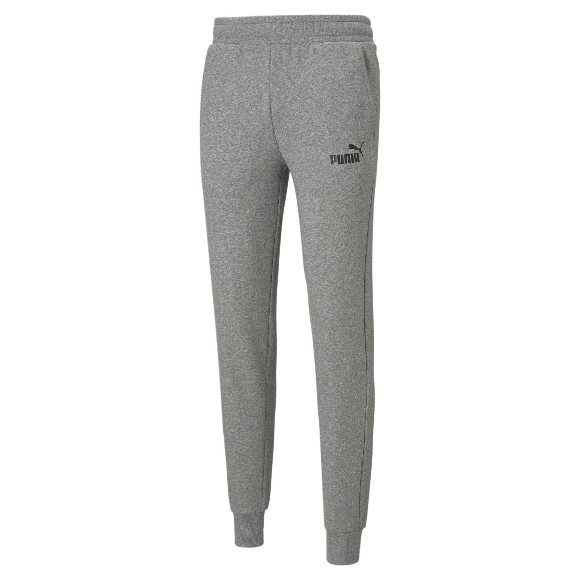 Puma essentials slim pants in black - Front View